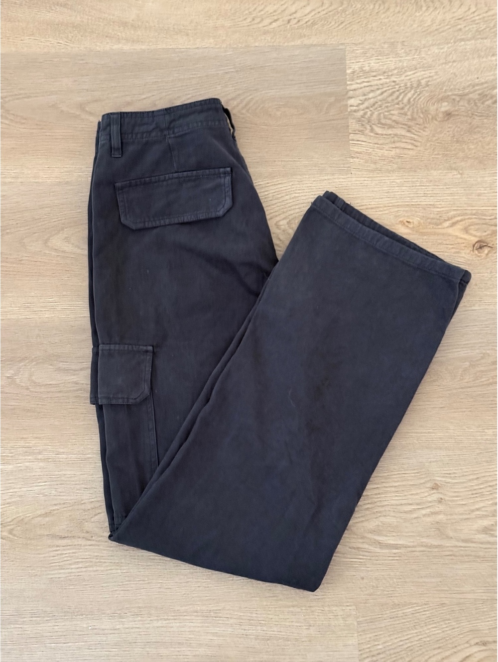 Zara Black Cargo Pants with Flap Pockets Size 4 USA